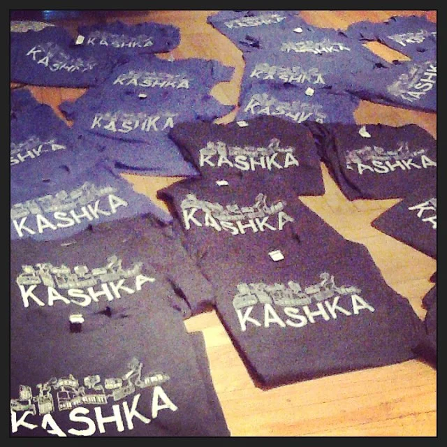 Phew! Just finished printing a bunch of new shirts. You can pick one of these fair trade/organic/recycled tshirts at the merch table , or at the bandcamp site . #DIY