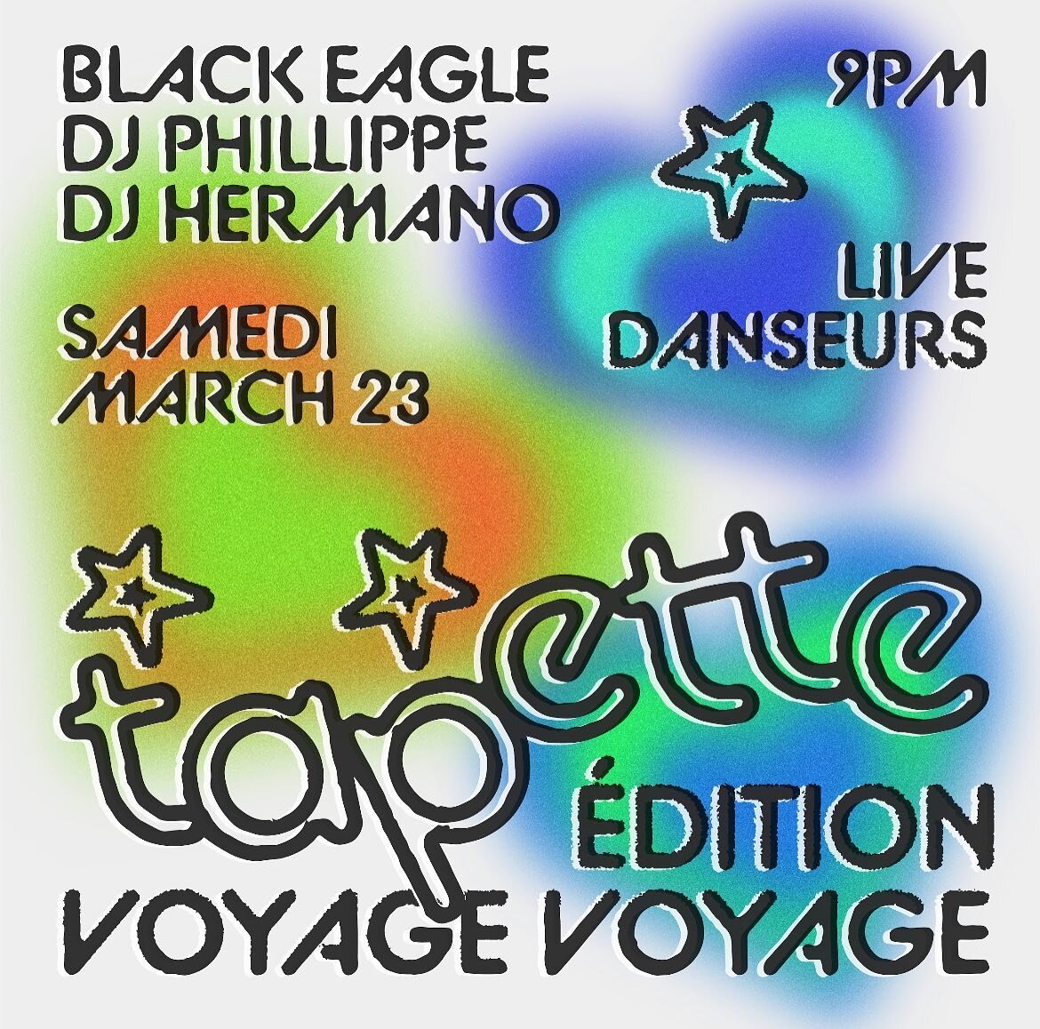 This Saturday! @tapetteparty returns to the black eagle! with @dancingphil and @djhermano_  on the decks, you&rsquo;re gonna be spinning all night longgggg! Party starts at 9PM!