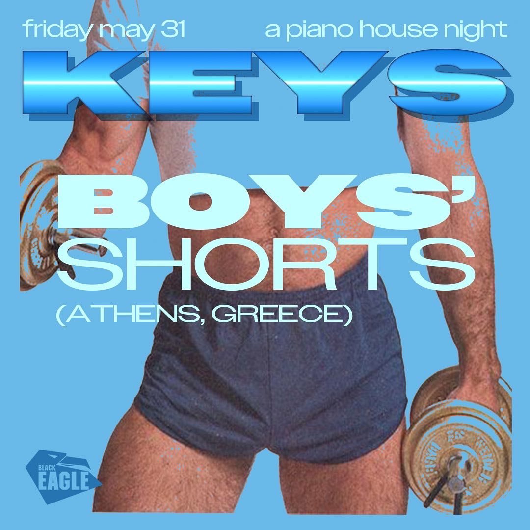 Friday night the Queen West party staple KEYS welcomes @boysshorts_ to the Black Eagle.  They are a Greek duo, consisting of Vangelis and electronic artist Tareq.

Their sound is a blend of everything they love to mix in their DJ sets - from House to