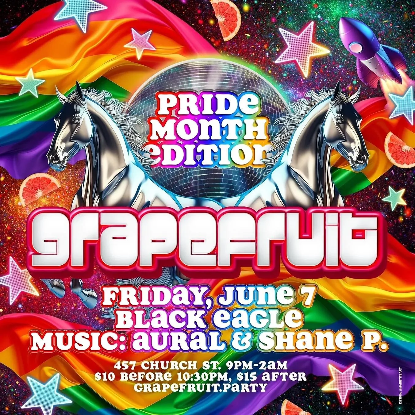 @grapefruit.to is this Friday! It&rsquo;s gonna be gay as hell! Come dance to your favourite pop divas and classics all night long 🏳️&zwj;🌈🪩✨Party starts at 9PM! See ya there!