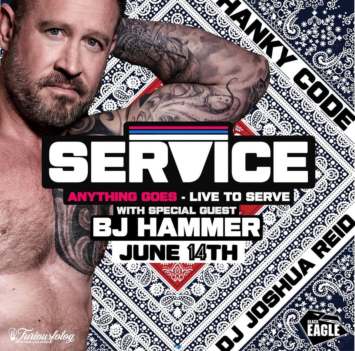 This Friday things are going to be old school! A special edition of Service is going down where it&rsquo;s encouraged to have some hanky code fun. Colours are being offered at the door while supplies last, so get there early! Featuring dj @joshuareid