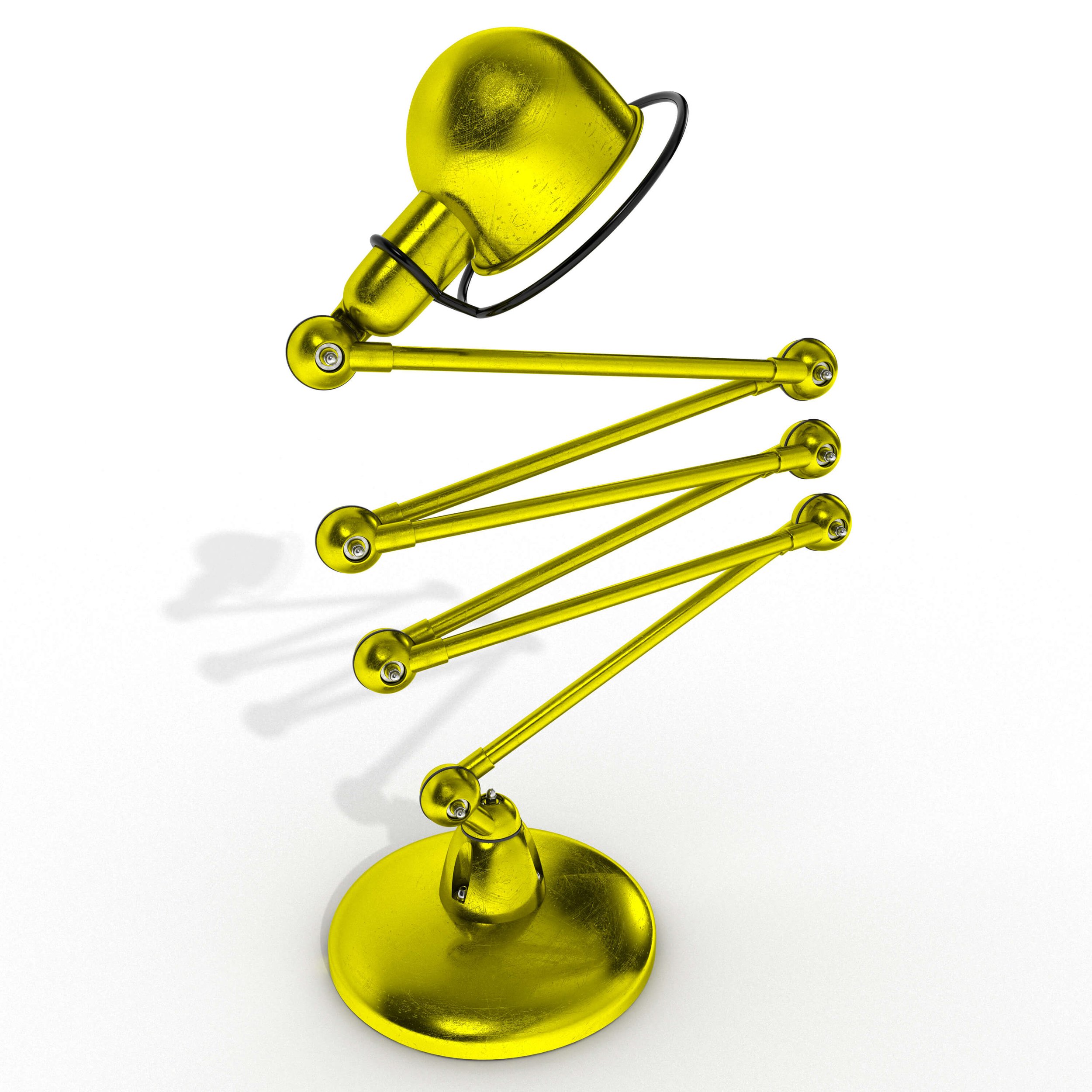 3D Visualising – Product – Close-up of Jieldé lamp joint, highlighting mechanical detailing and surface texture.