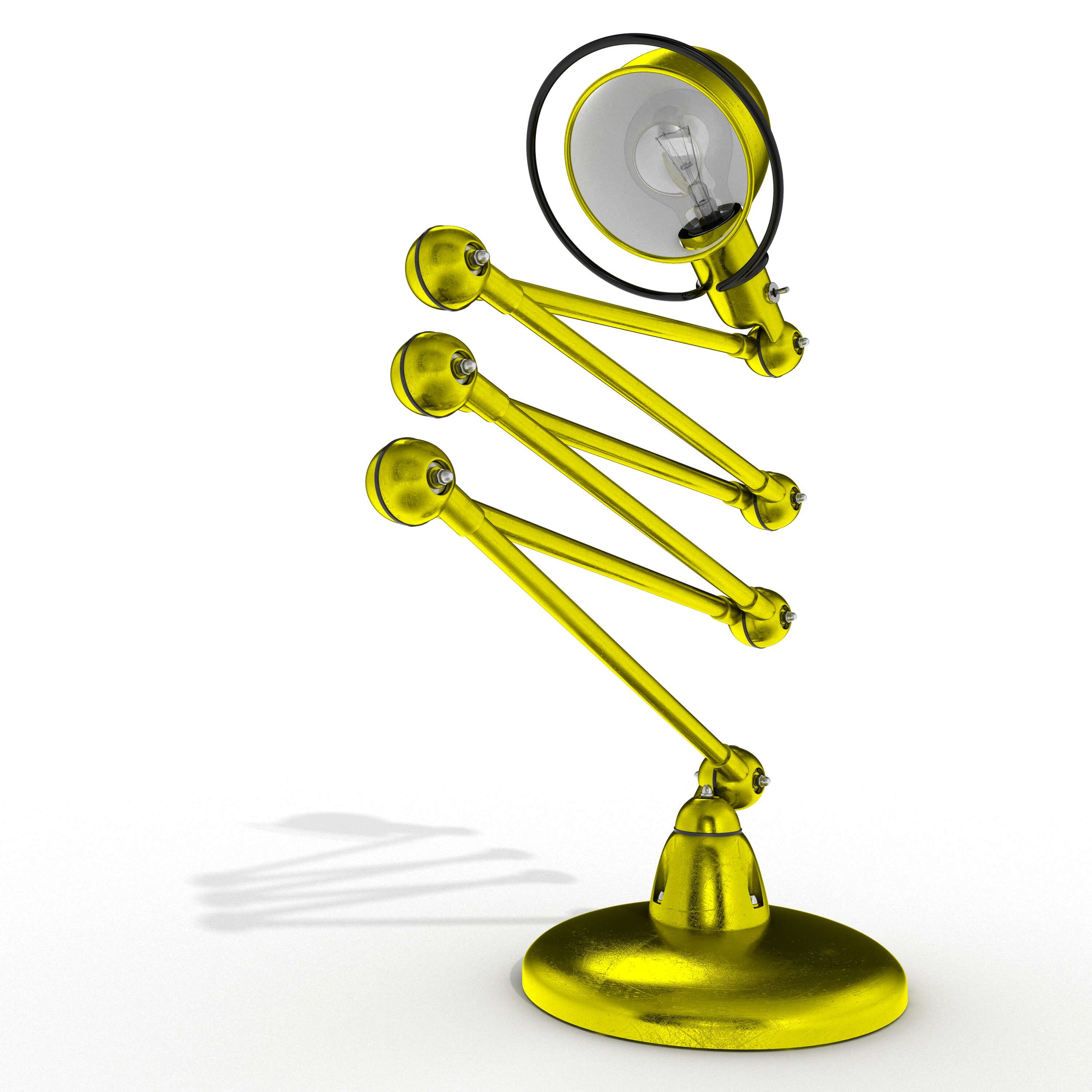 3D Visualising – Product – Rear view of Jieldé lamp showing fixture details and curved structural form.