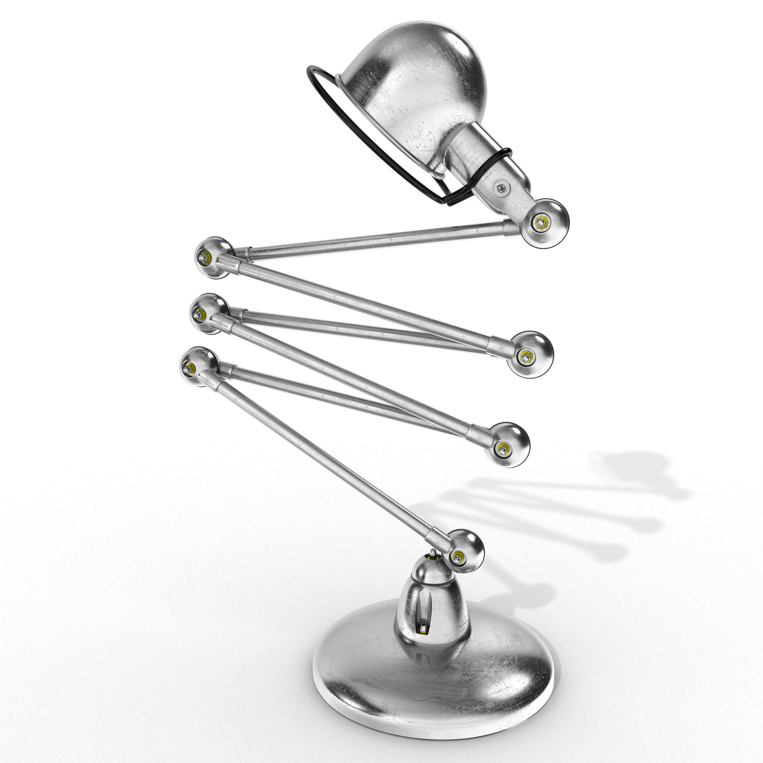 3D Visualising – Product – Hero render of a Jieldé lamp in upright pose, showcasing industrial design and articulation.