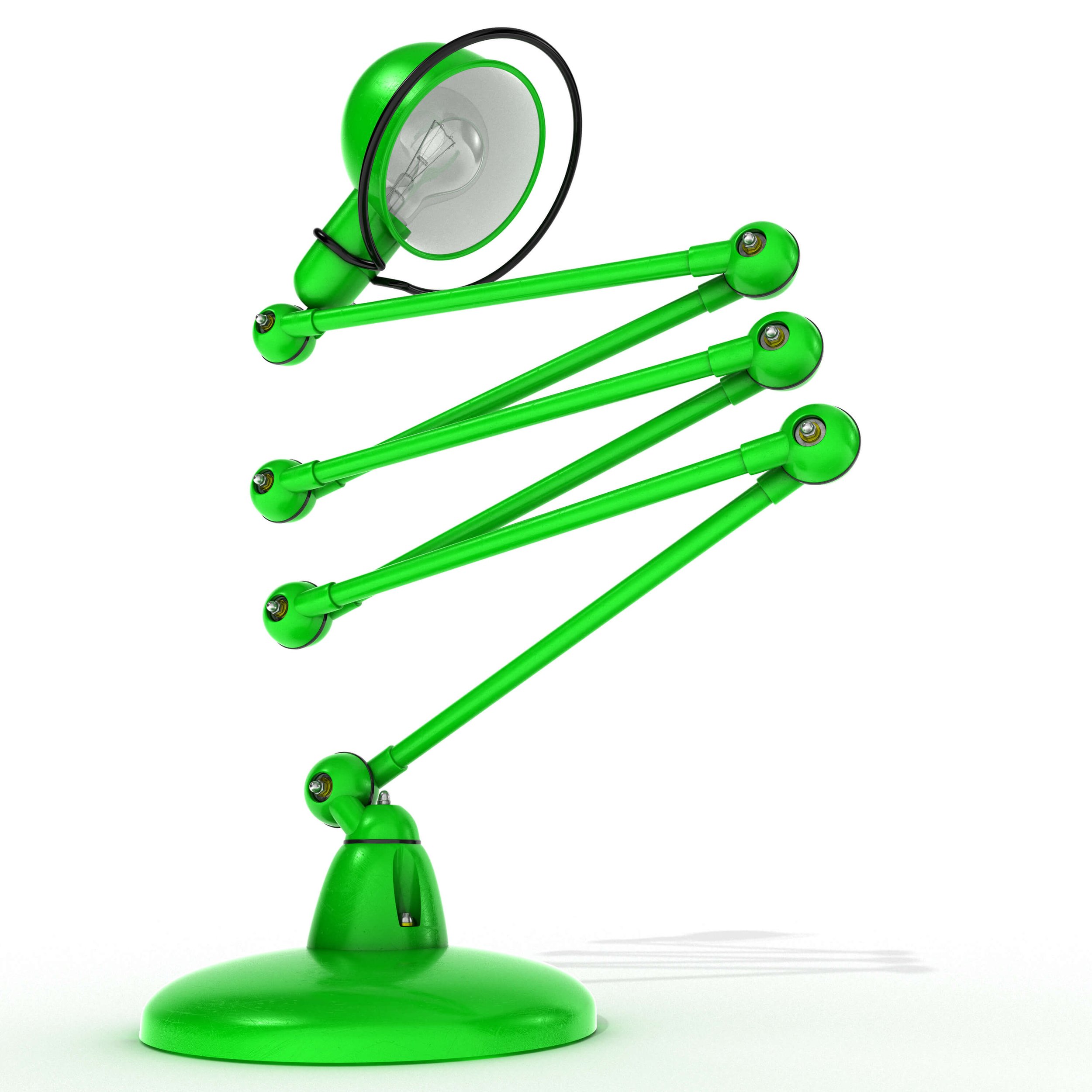 3D Visualising – Product – Extended side pose of Jieldé lamp, capturing silhouette and arm reach.