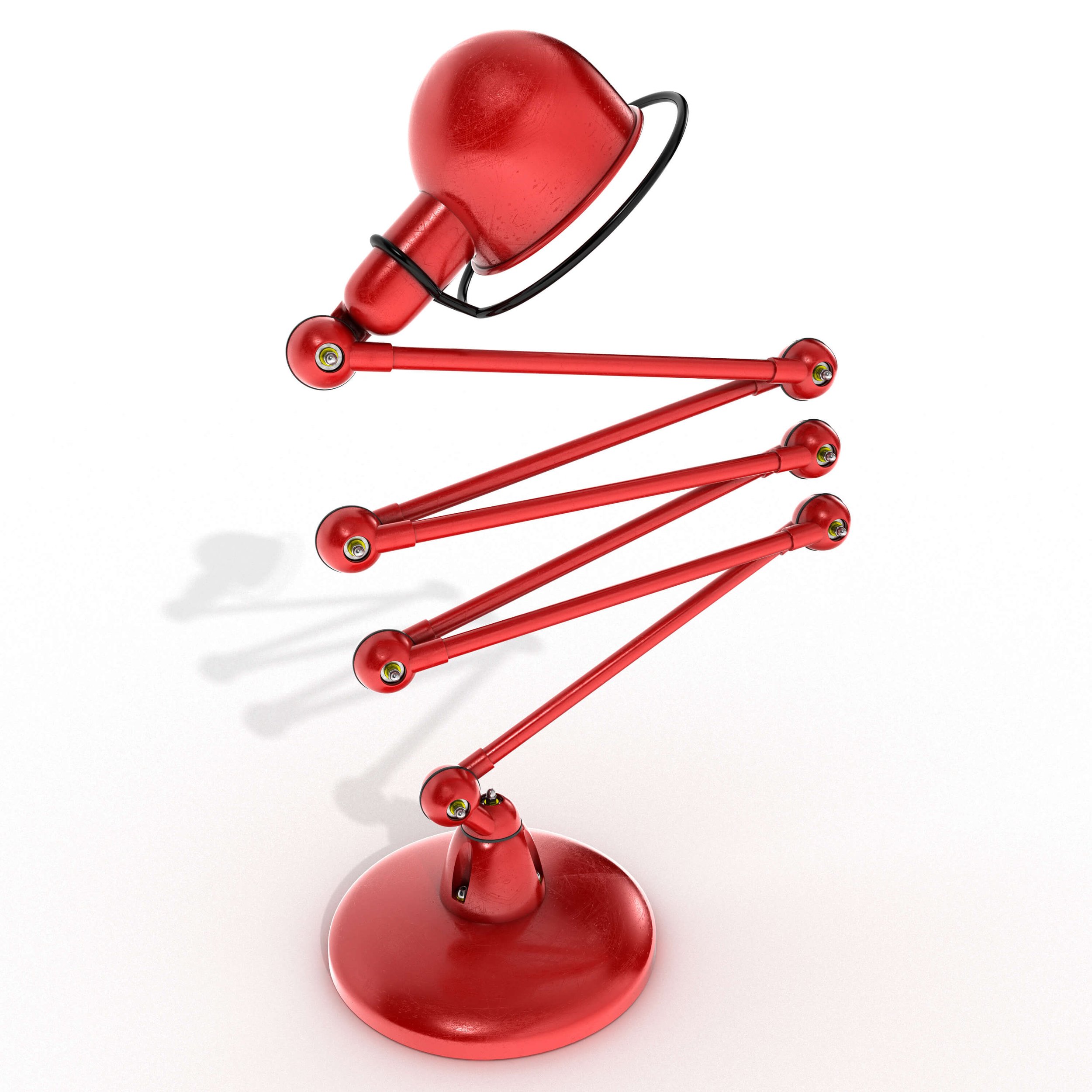 3D Visualising – Product – Close-up of Jieldé lamp joint, highlighting mechanical detailing and surface texture.