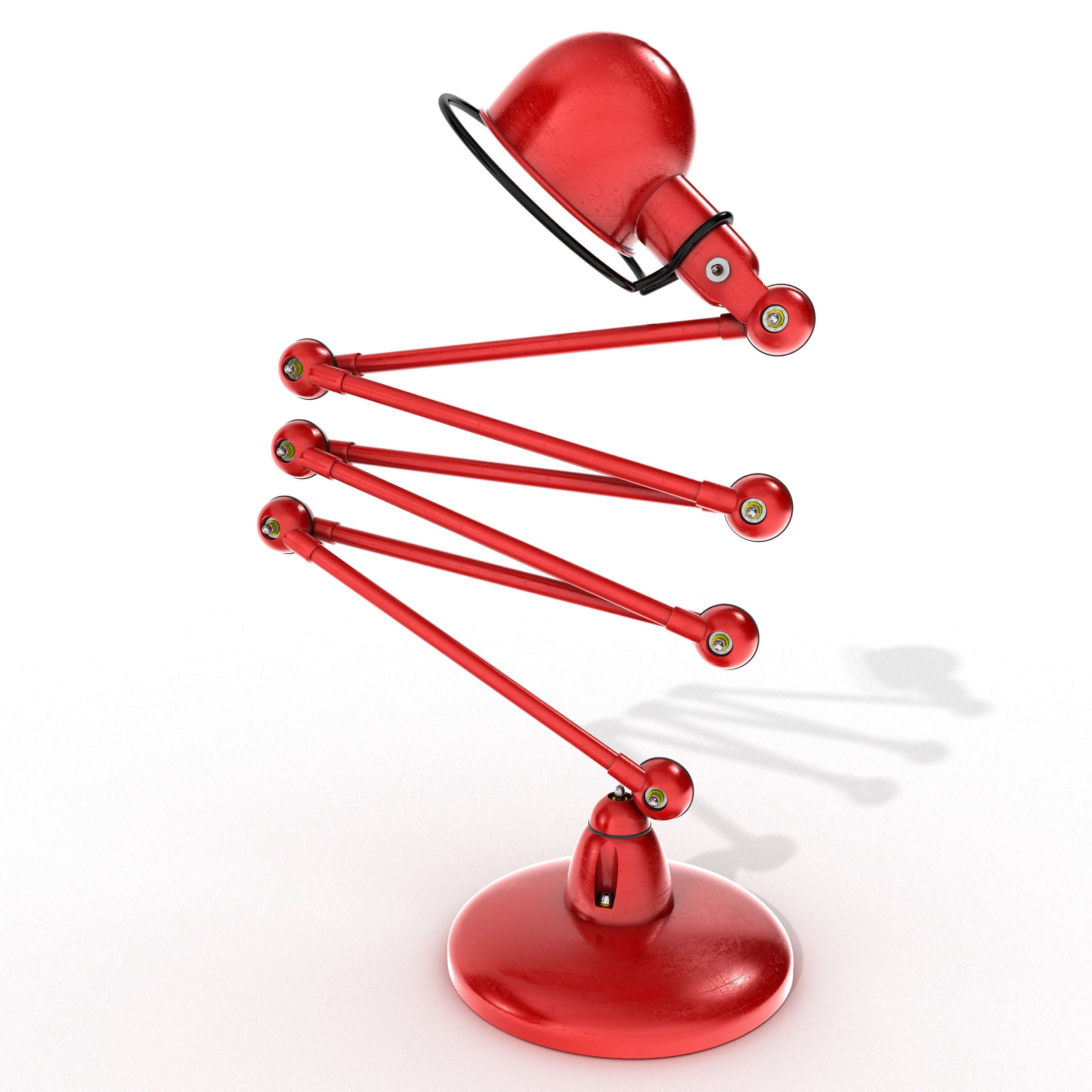 3D Visualising – Product – Hero render of a Jieldé lamp in upright pose, showcasing industrial design and articulation.