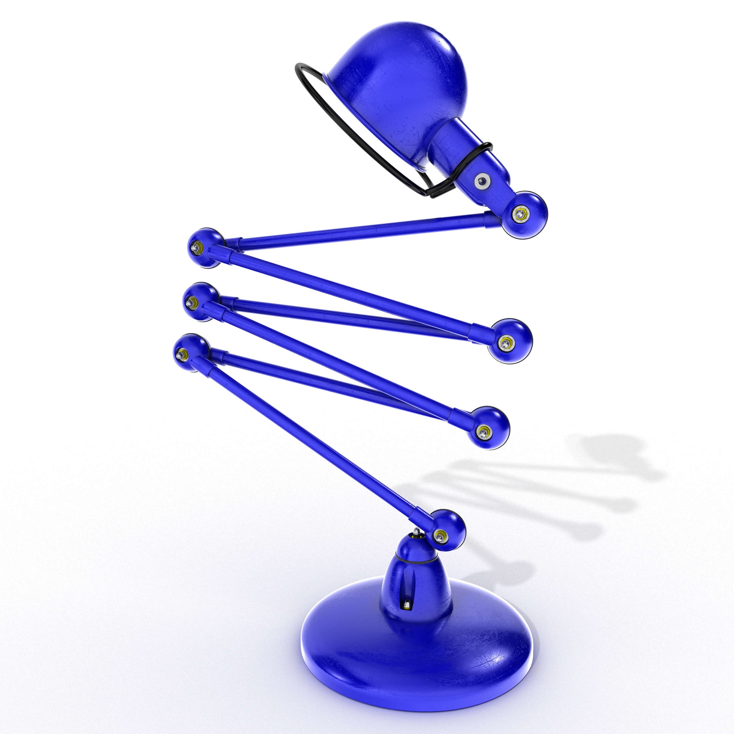 3D Visualising – Product – Hero render of a Jieldé lamp in upright pose, showcasing industrial design and articulation.
