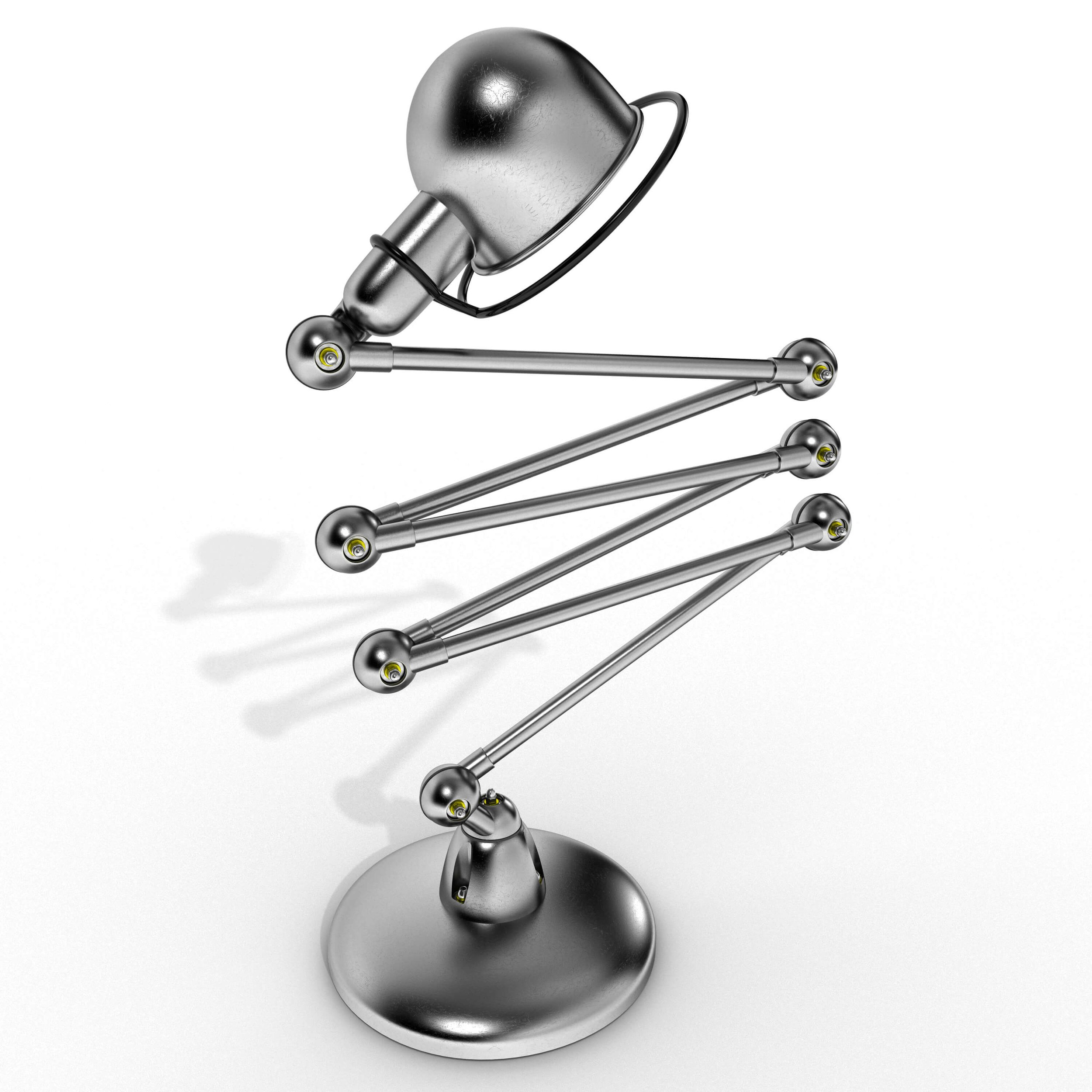 3D Visualising – Product – Close-up of Jieldé lamp joint, highlighting mechanical detailing and surface texture.