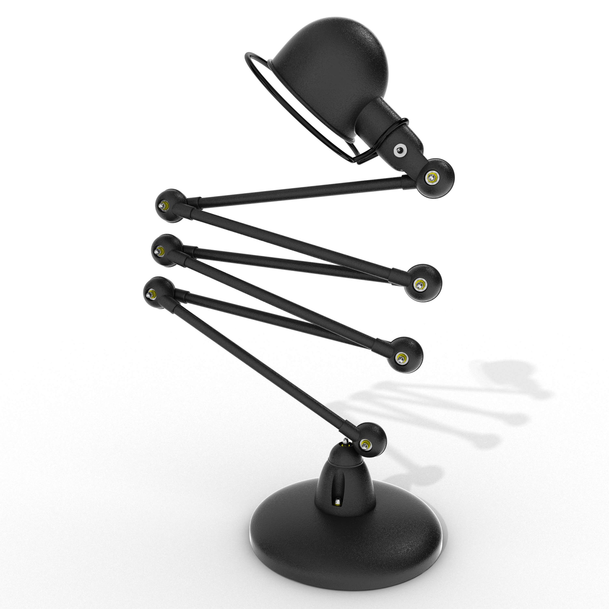 3D Visualising – Product – Hero render of a Jieldé lamp in upright pose, showcasing industrial design and articulation.