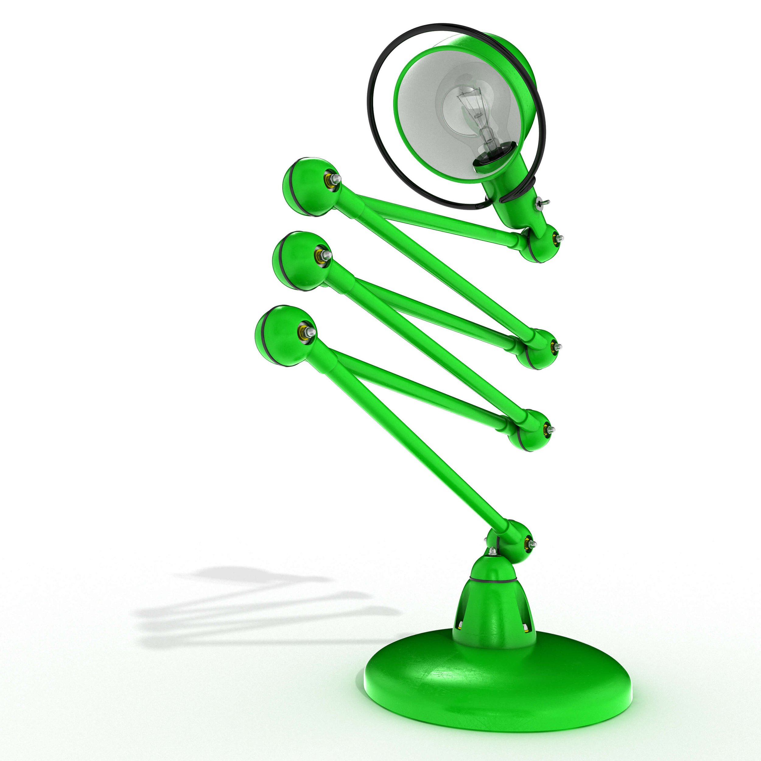 3D Visualising – Product – Rear view of Jieldé lamp showing fixture details and curved structural form.