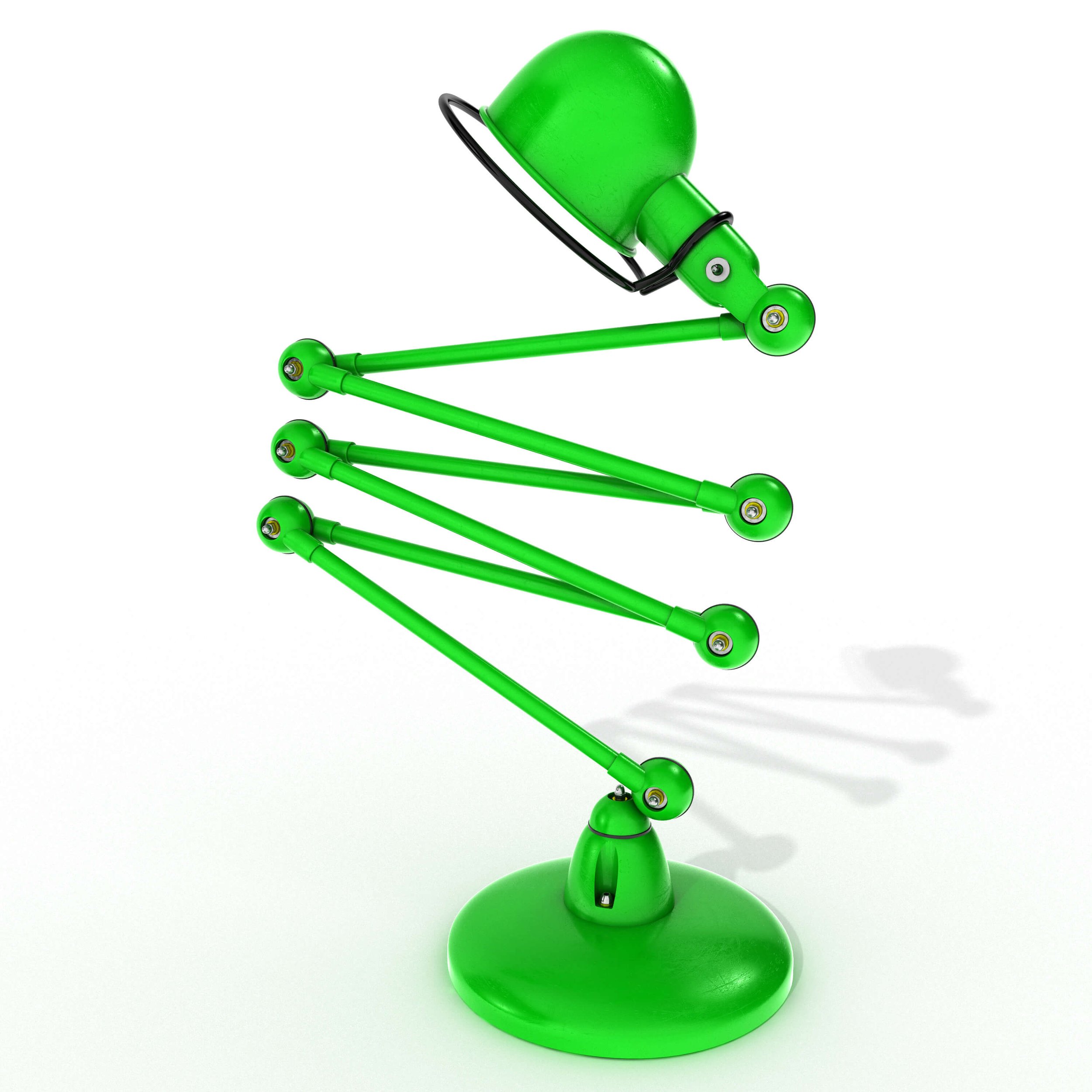 3D Visualising – Product – Hero render of a Jieldé lamp in upright pose, showcasing industrial design and articulation.
