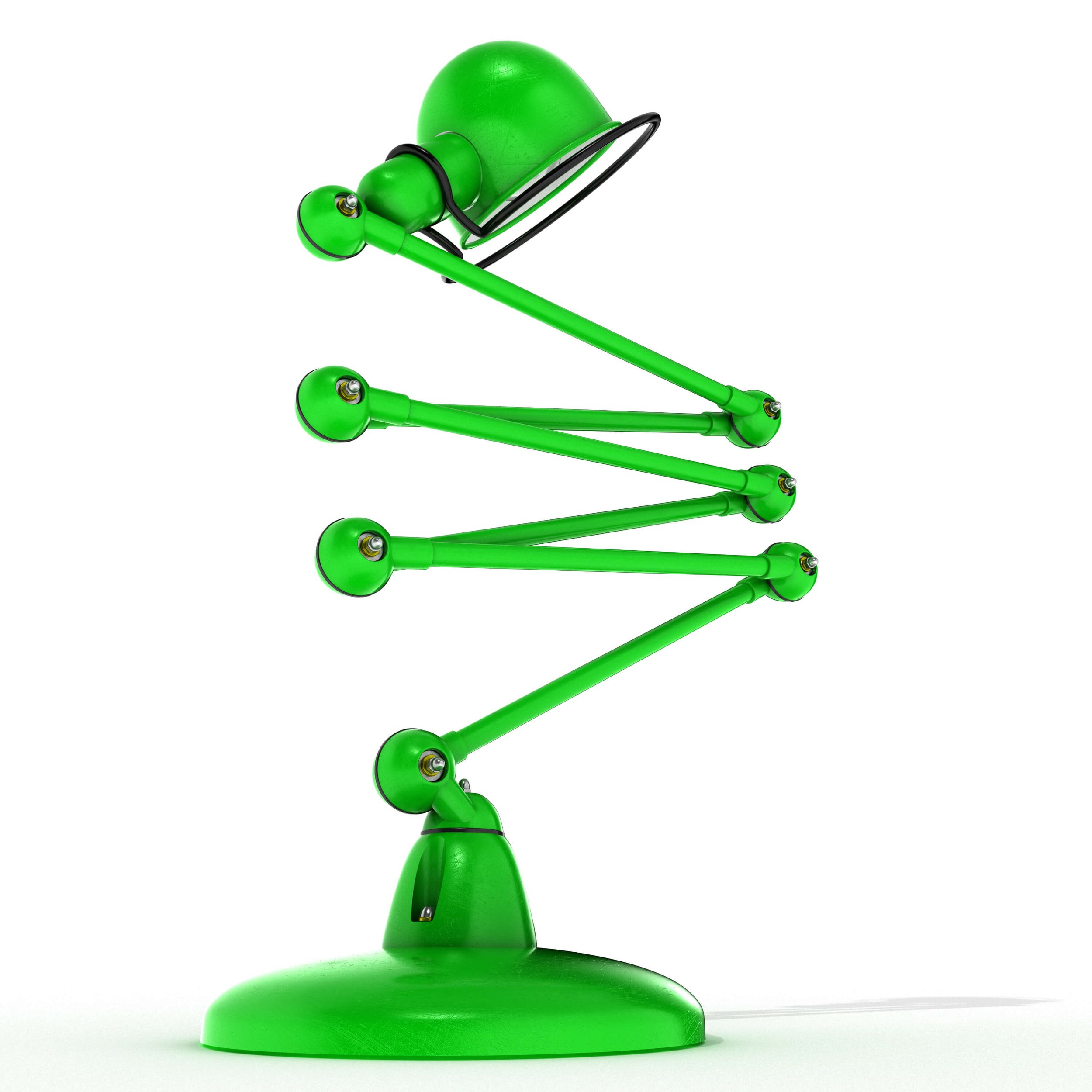 3D Visualising – Product – Top-down view of flattened Jieldé lamp articulation, showcasing mechanical movement range.