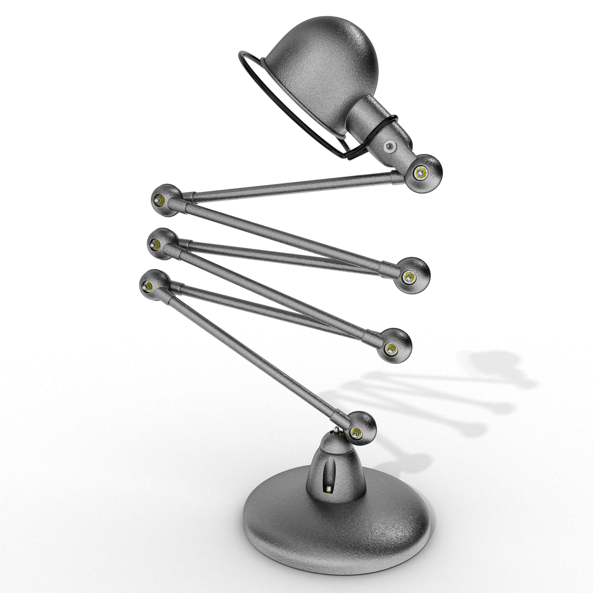 3D Visualising – Product – Hero render of a Jieldé lamp in upright pose, showcasing industrial design and articulation.