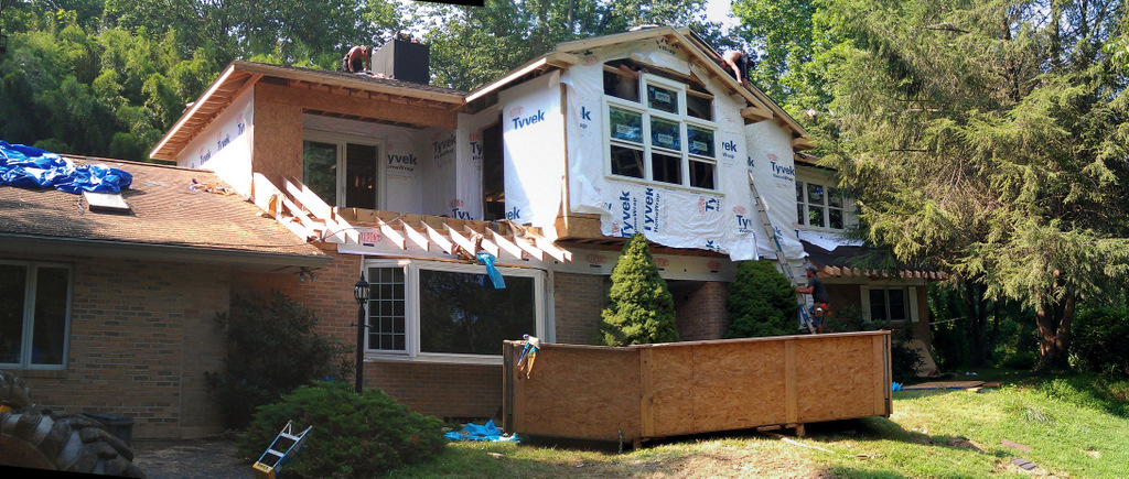 Front elevation, progress photo July 2011