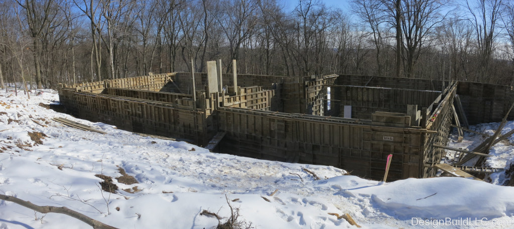  The walls here are formed, ready to pour concrete 