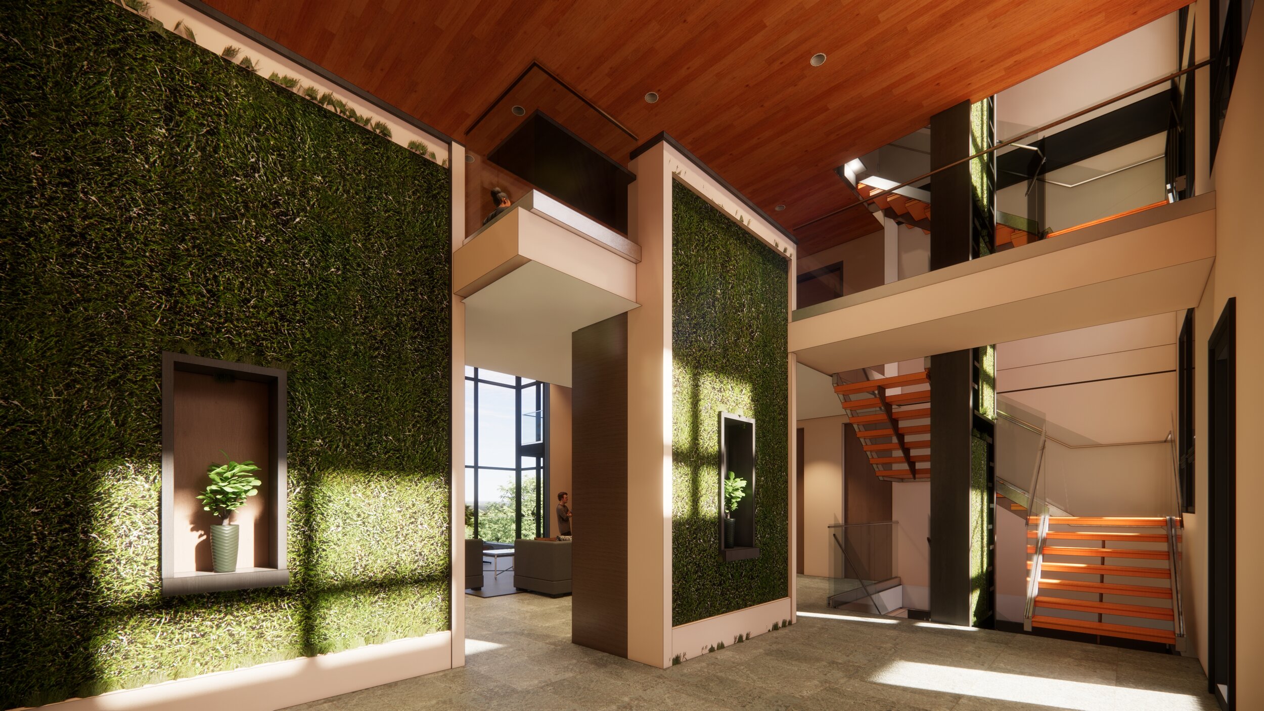 Green Walls at Foyer