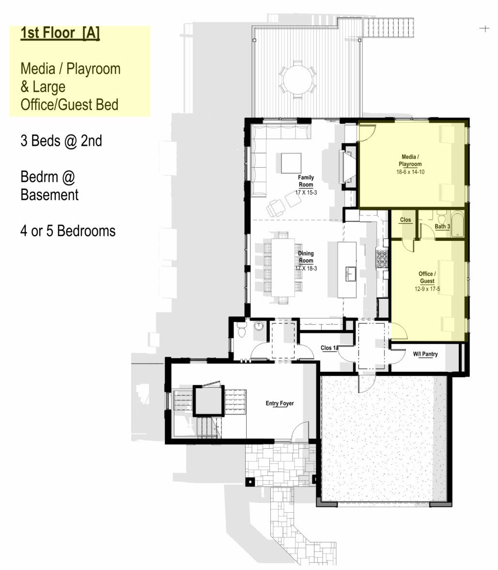 Option:  first floor ensuite bed room or office