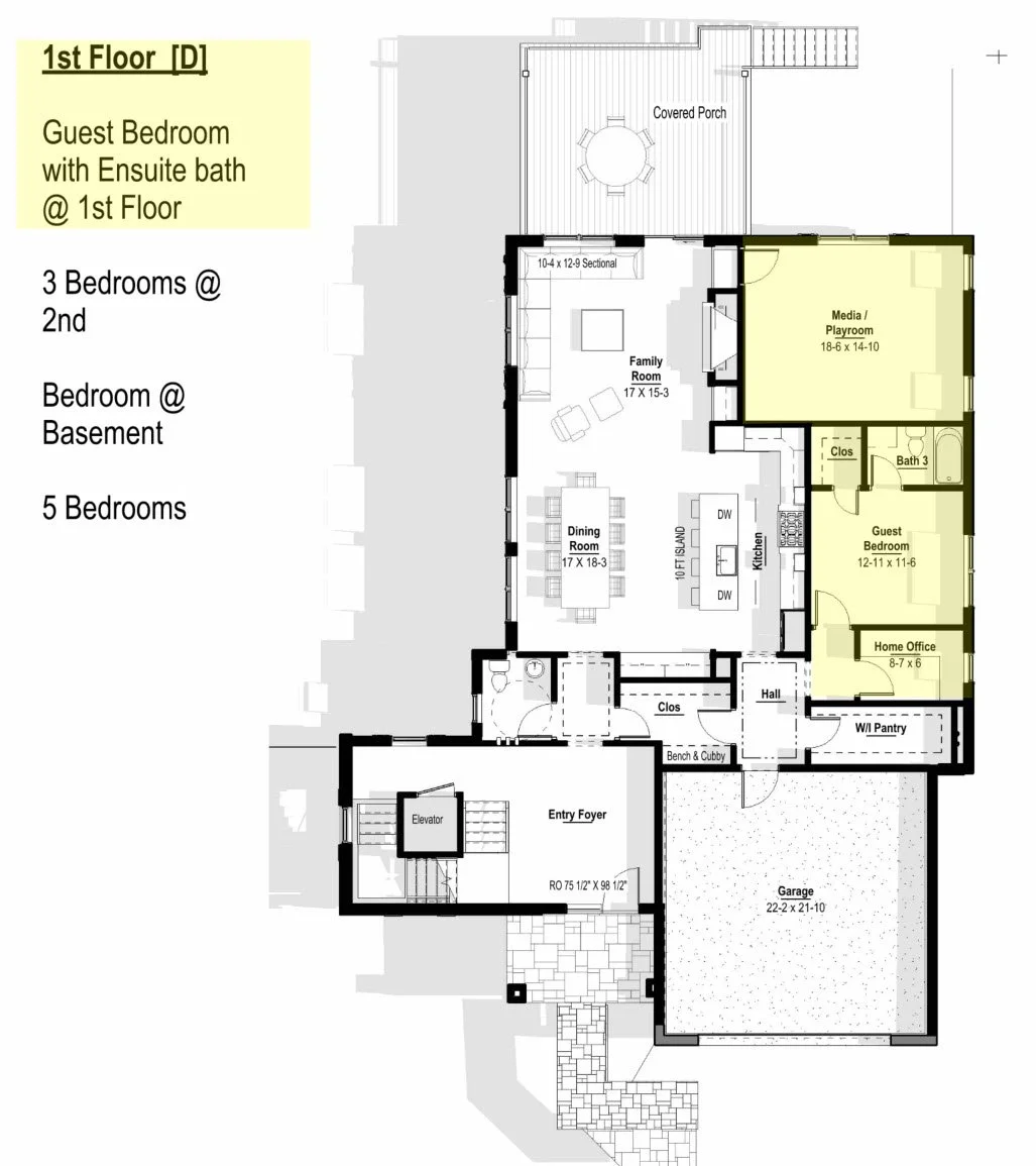 Option: First floor ensuite bedroom with kitchen office