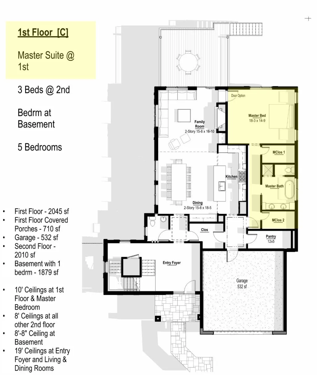 Option:  1st Floor Master Suite
