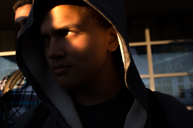 Laith, a Seattle high school student, outside the Henry Art Gallery at the University of Washington.