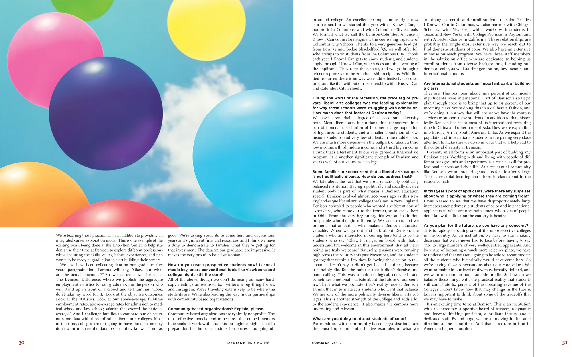 Denison Magazine // Feature - A Story of Acceptance // 2017