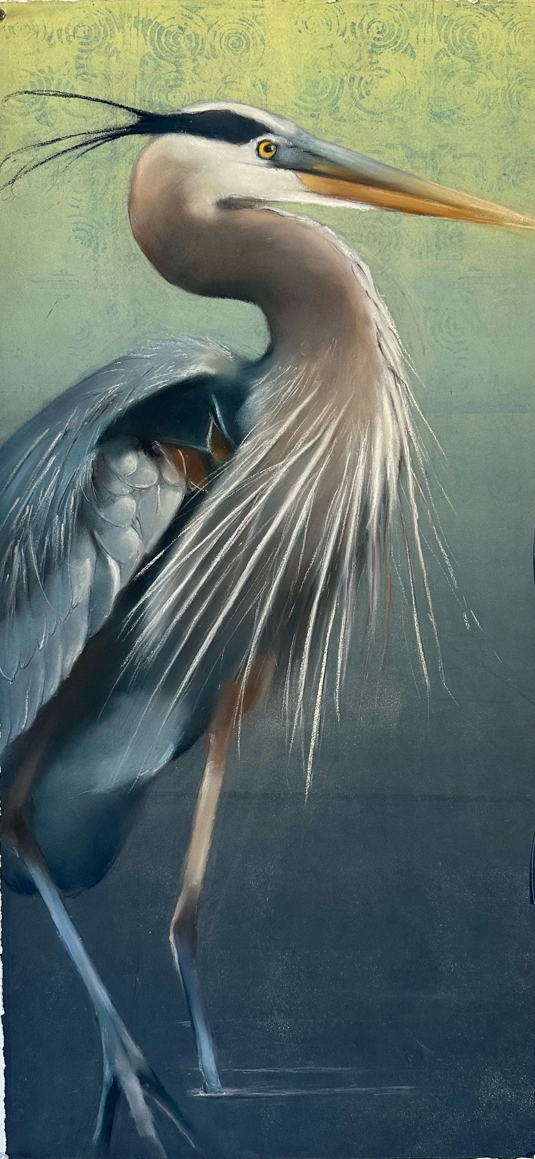 Great Blue Heron commission, diptych
