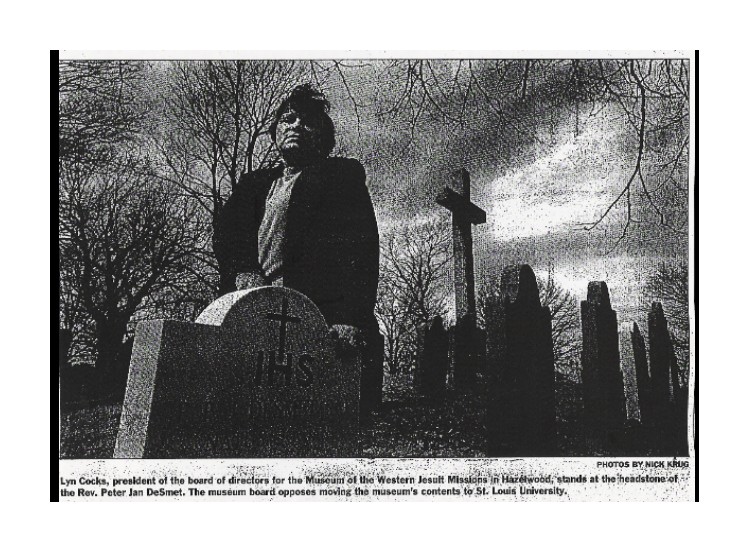 The cross as it stood from 1871-2003 at the St. Stanislaus Cemetery in Florissant, MO.
