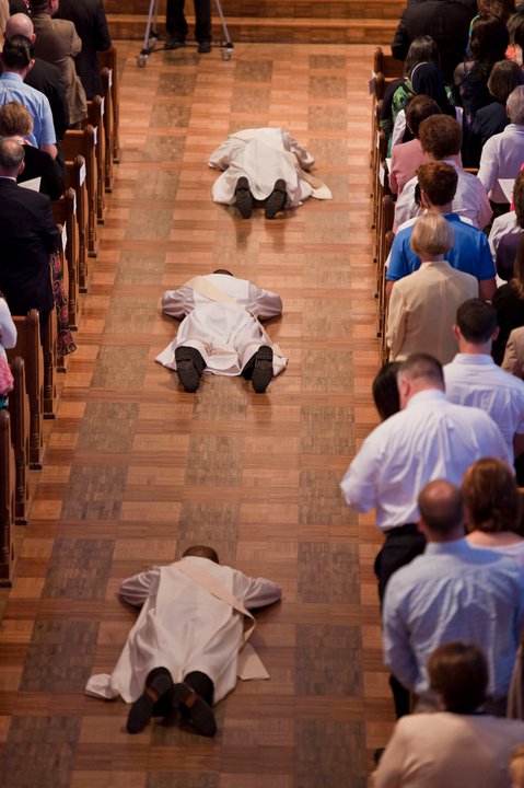 PHOTOS: after my ordination, with family interior dome of Loyola Basilica chapel in Belize, village of San Pedro Columbia lying prostrate, face down, during ordination Mass