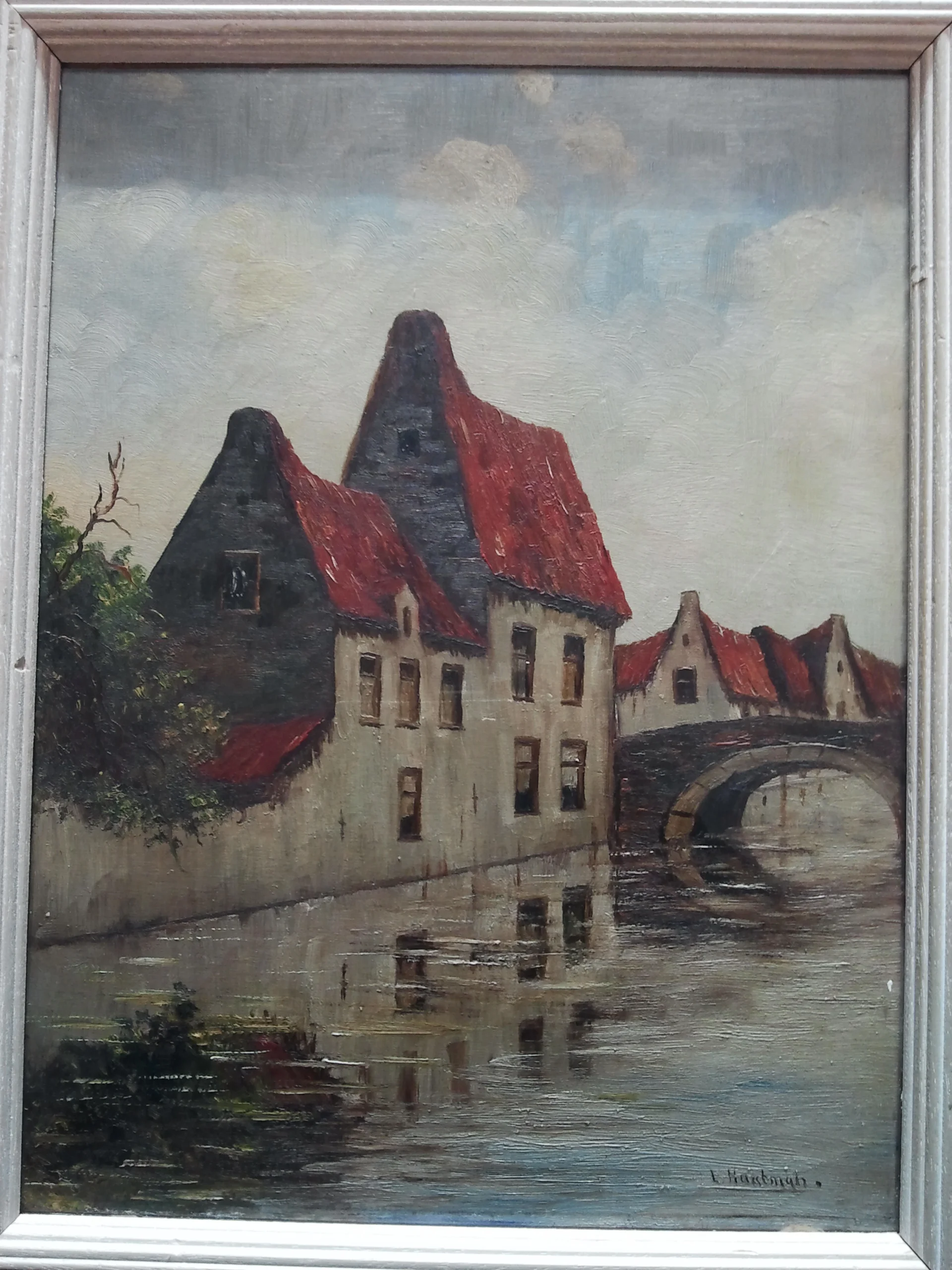 Leo Hartman, olieverf, 42x33 cm