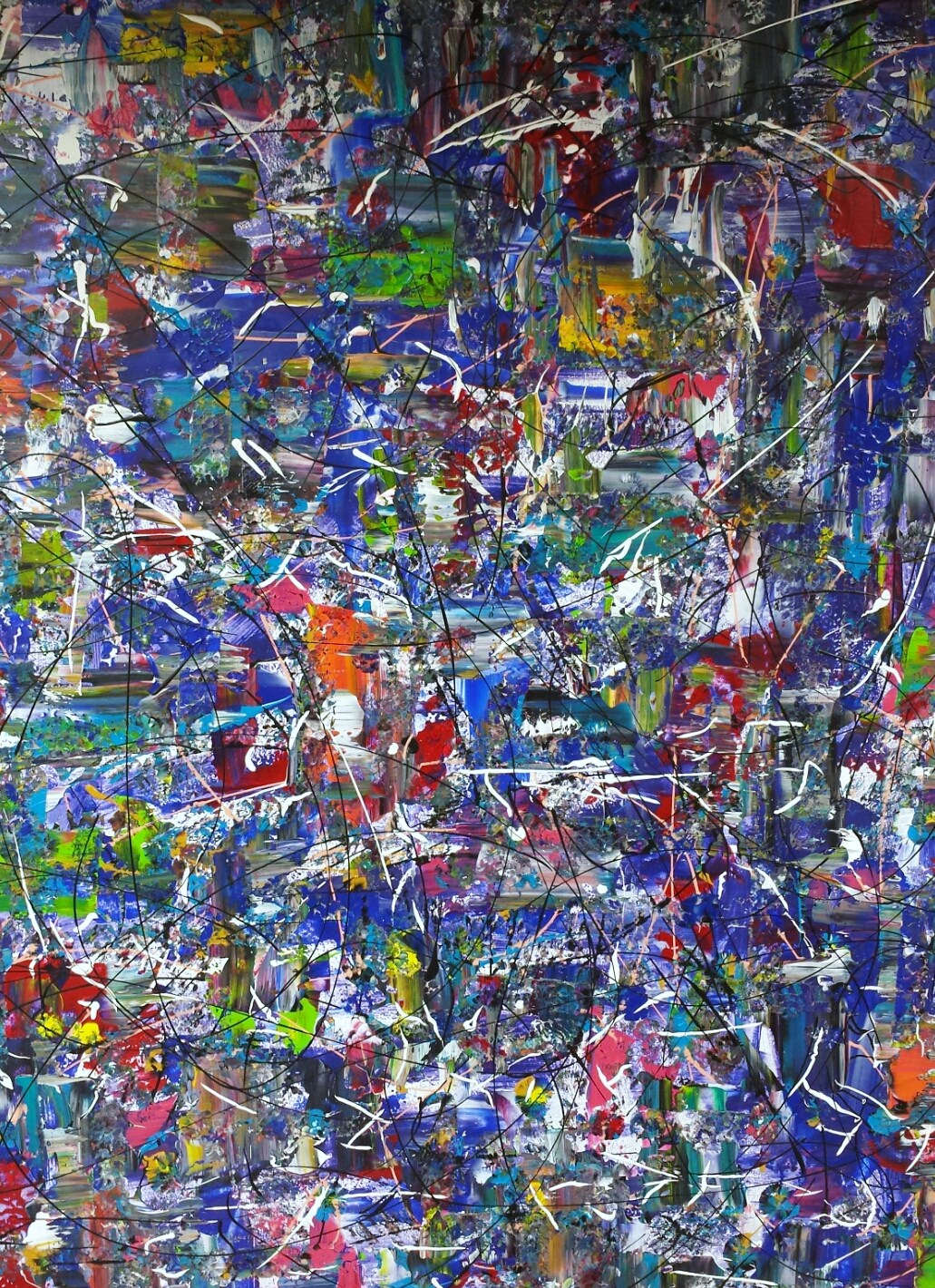 Rhapsody in Blue 1m30 x 1m50 - SOLD AT THE ART SQUARE EXPOSITION IN AMSTERDAM, TO A BRASILIAN LAWYER.