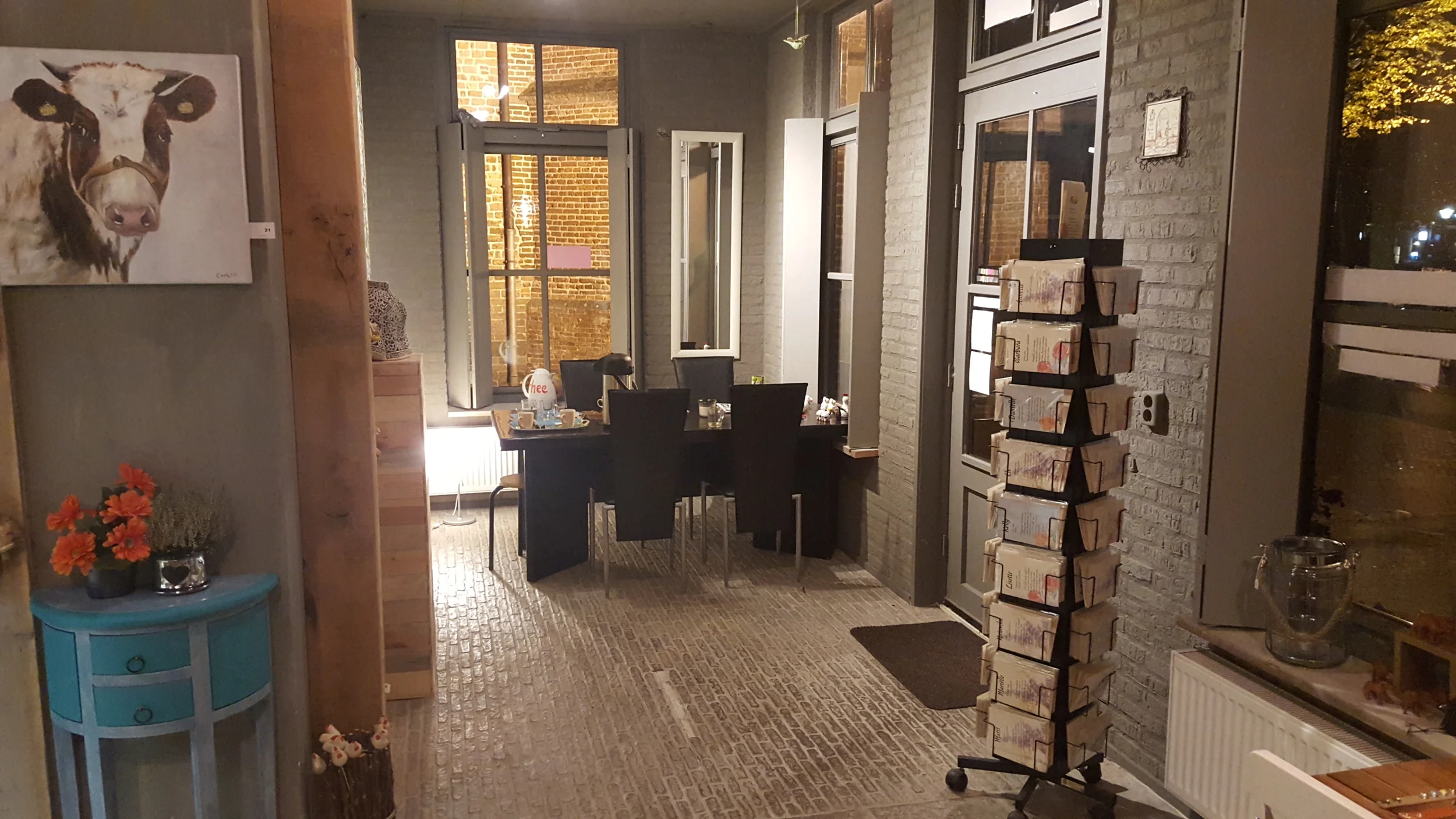 De entree van de winkel