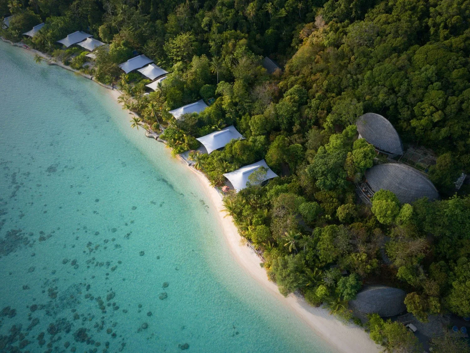 Bawah Reserve Aerial Landscape — Resort Photography, Indonesia