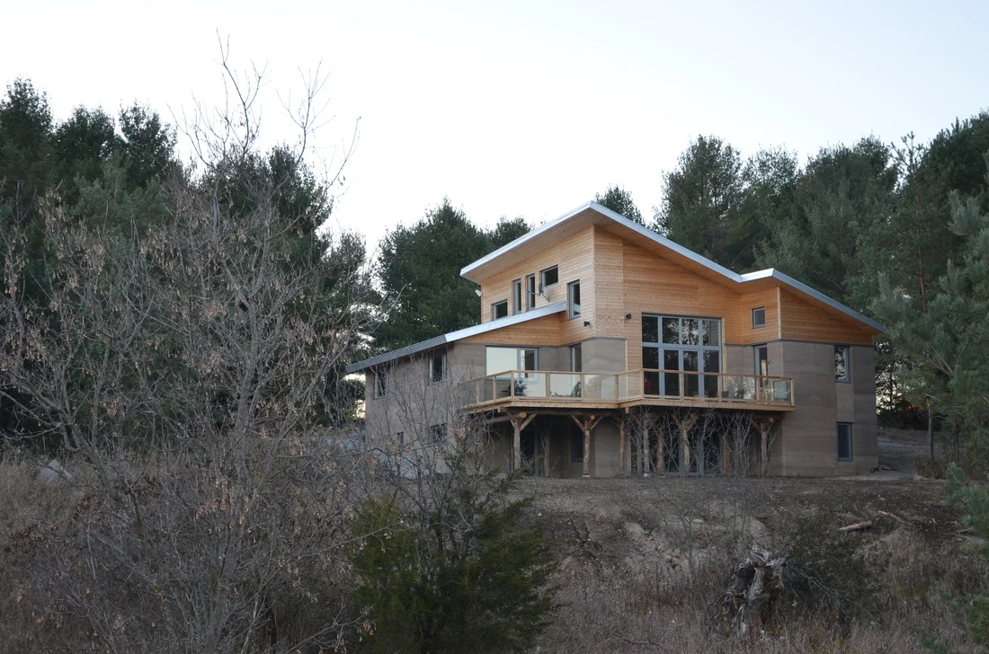 Castleton Rammed Earth Home, Castleton, ON. Credit - Stone's Throw Design