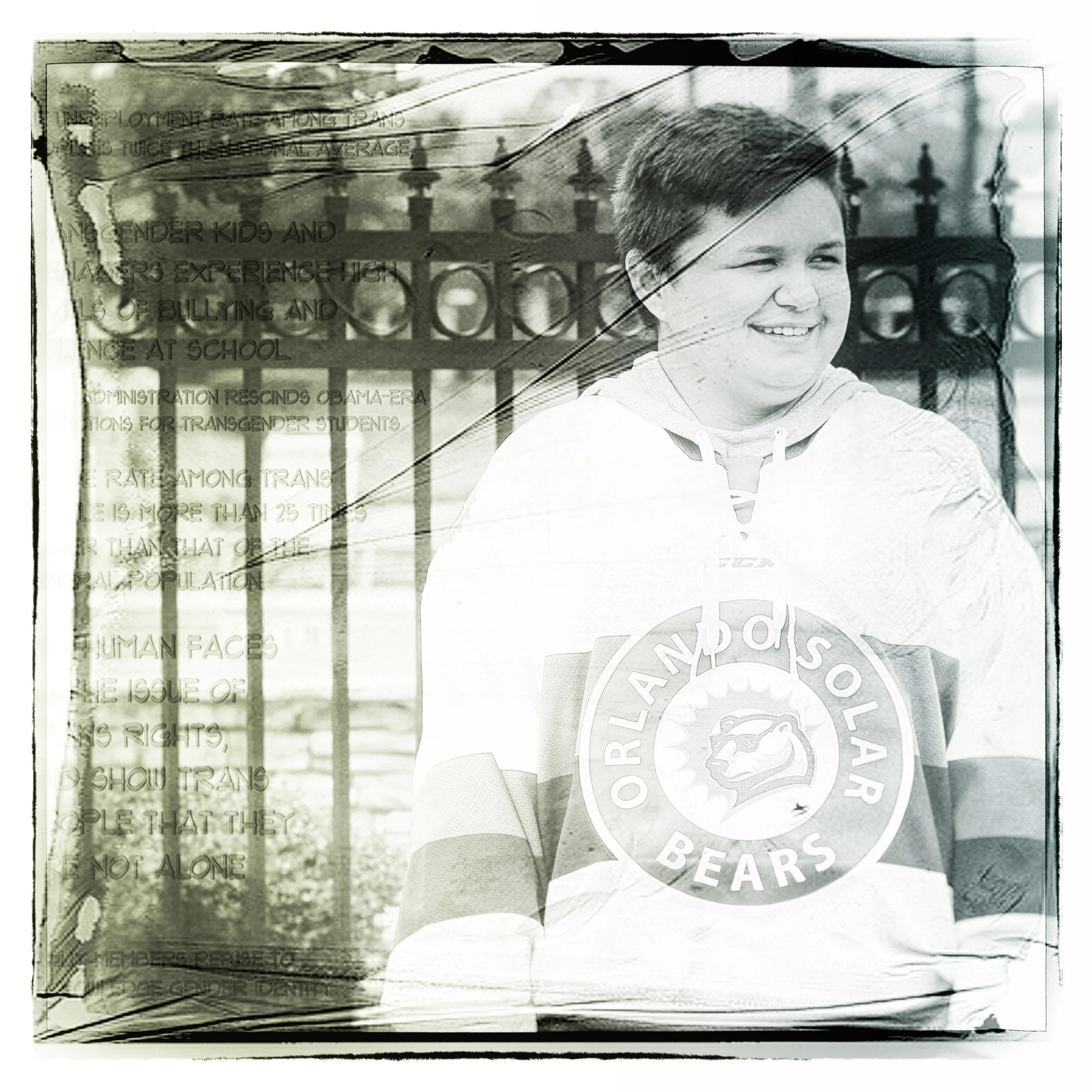 Algernon – 21 – Trans Man Works as EMT, going to Paramedic school, wants to go to Firefighter school Loves hockey “Take your life into your own hands.”