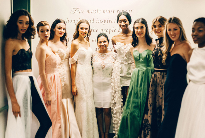 Group Shot of the Models and Olga, Vice President of Olia Zavozina | Photo by Lauren Roberts