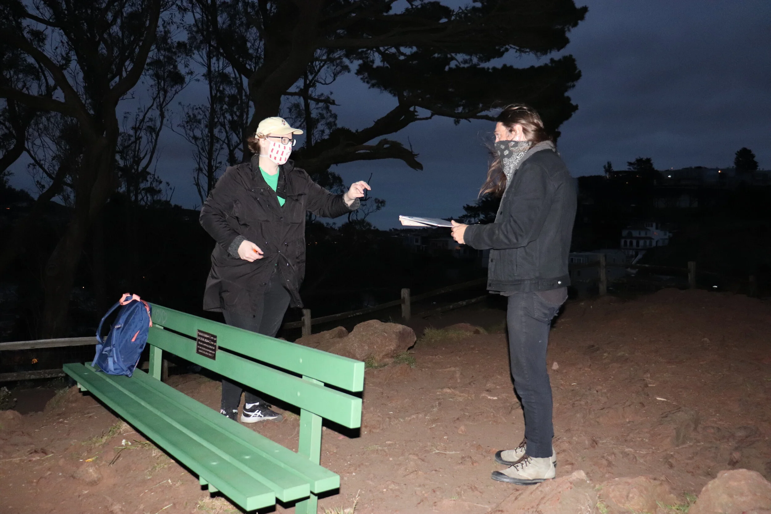  Me delivering a treasure to brave climber,  Ven Voisey .  Photograph by  Sarah Hotchkiss  