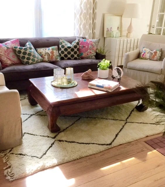 I have used Moroccan rugs in my client's traditional, contemporary, rustic and eclectic homes. There is such variety and they are so neutral, they blend with every style. Every home should have a cozy rug.
