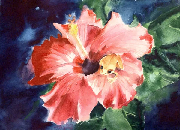 Coqui, coqui - watercolor on watercolor paper (approx. 9 x 12 inches)