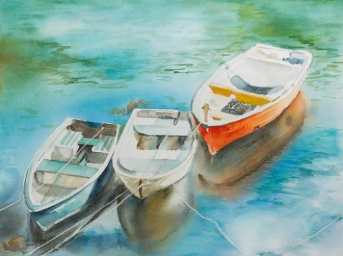 "Serene" - watercolor on watercolor paper (15x11 inches)