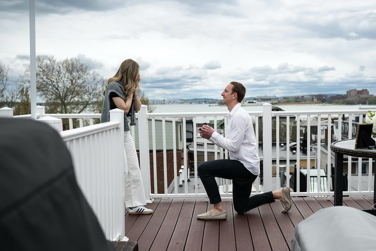 Scott surprised Emily with a beautiful proposal on their apartment&rsquo;s roof deck last weekend followed by surprise friends and family celebrations. 

Congratulations to Emily &amp; Scott on their engagement!! So honored to be asked to photograph 