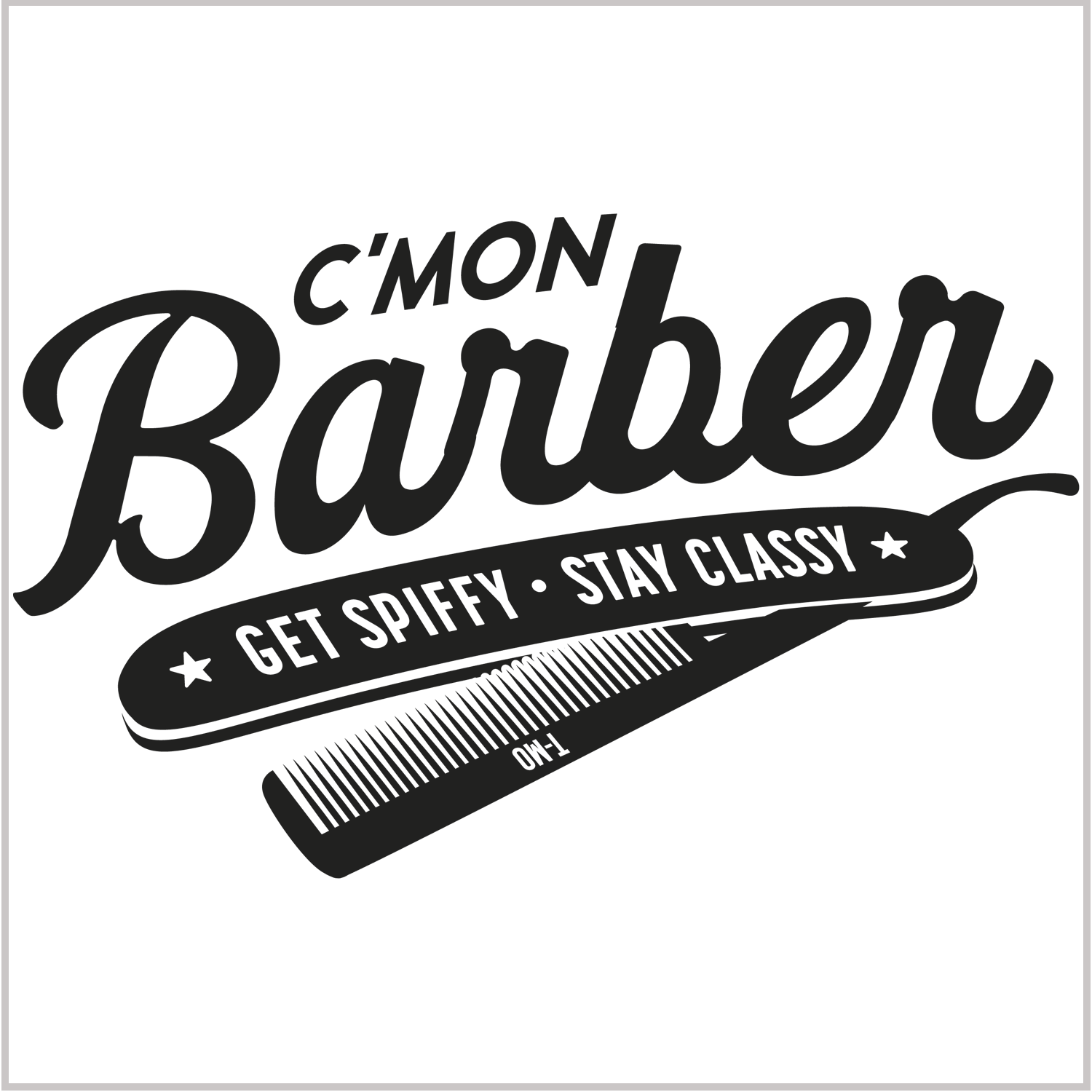 C'Mon Barber Logo