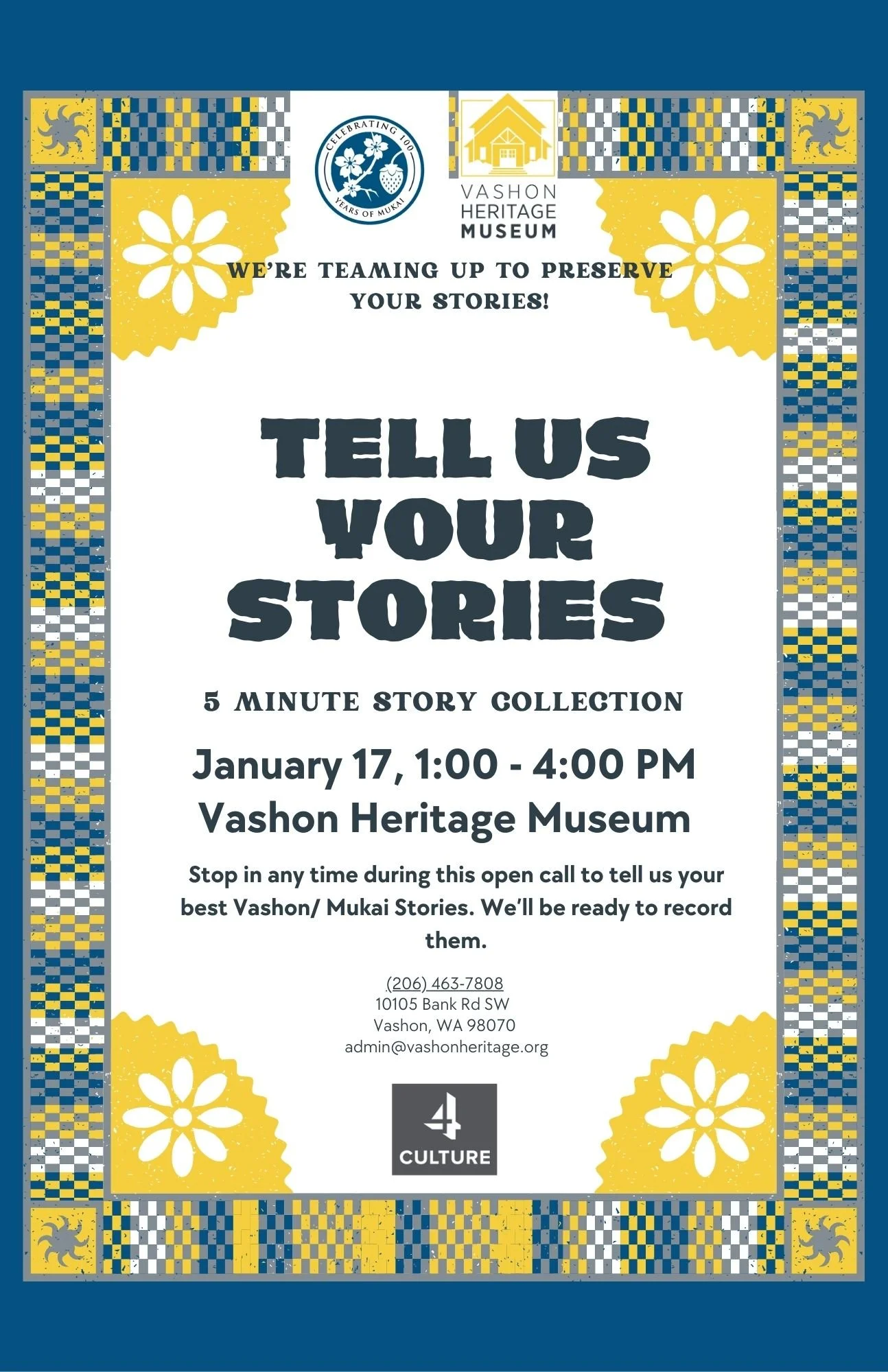Open Call for Vashon Stories
