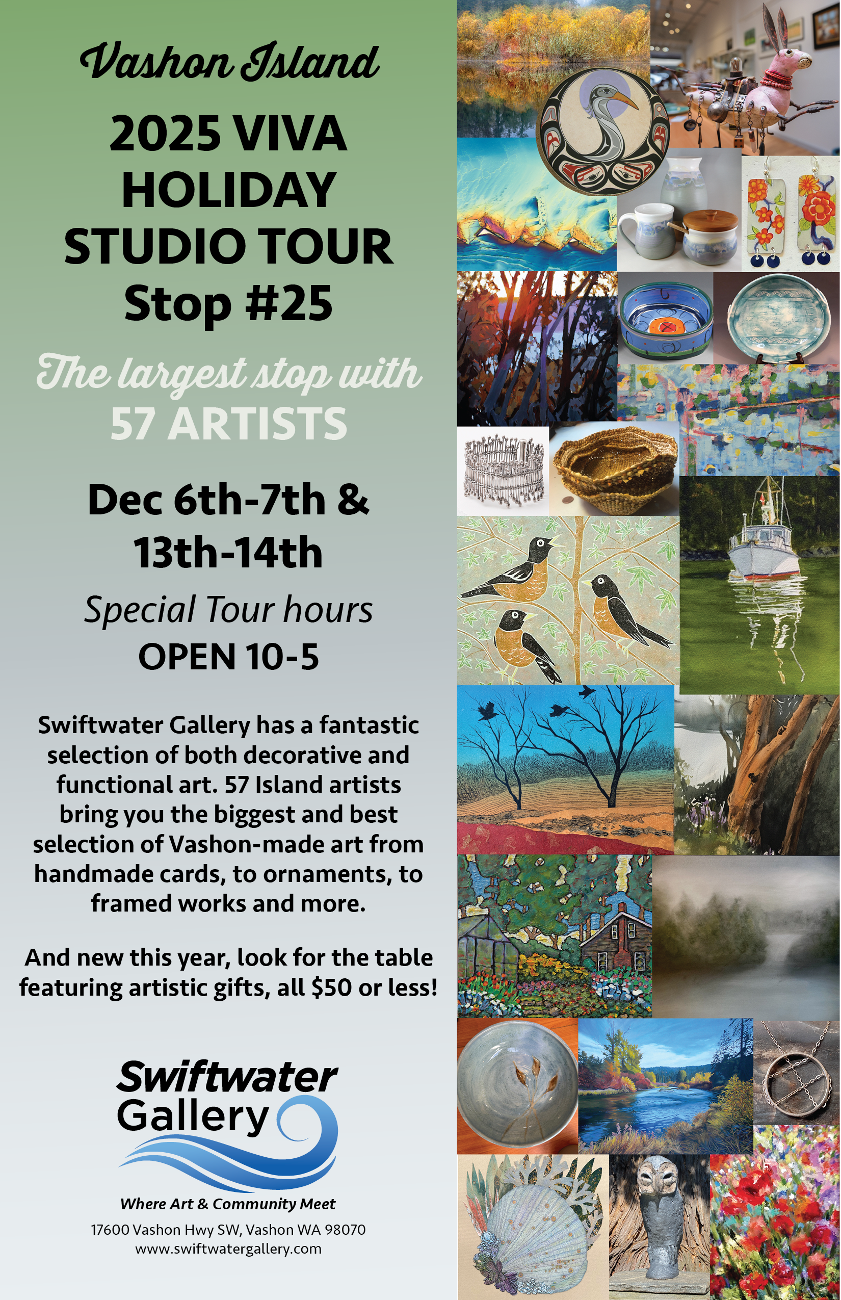 VIVA Holiday Studio Tour 2025: Swiftwater Gallery