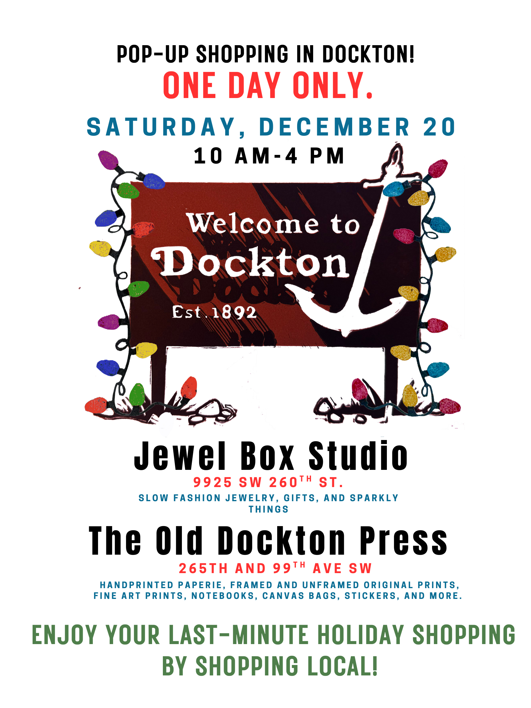 Solstice Eve Pop-Up Shopping in Dockton
