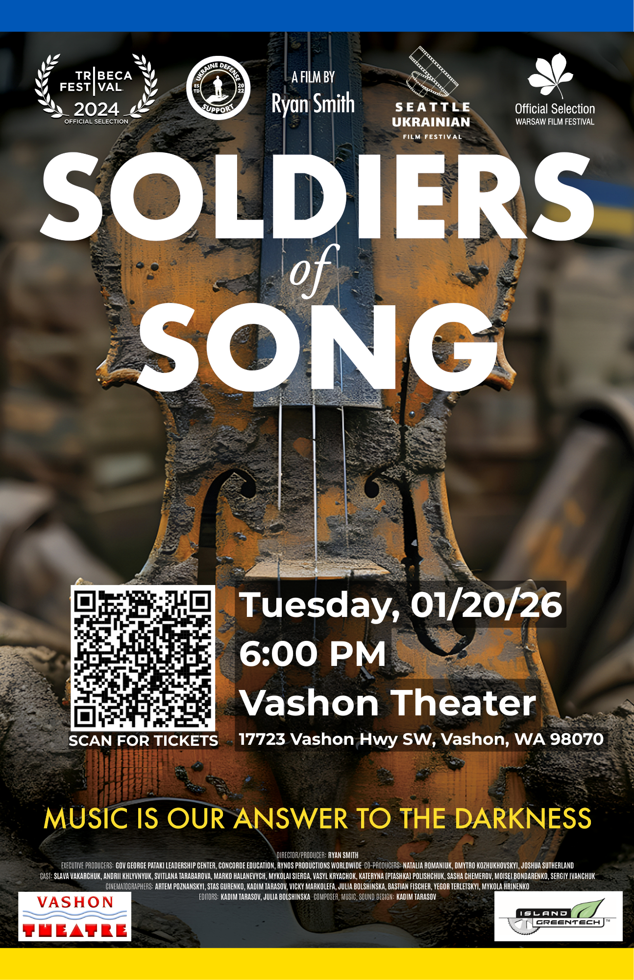 "Soldiers of Song" charity film screening