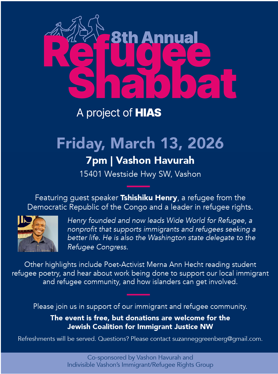 8th Annual Refugee Shabbat
