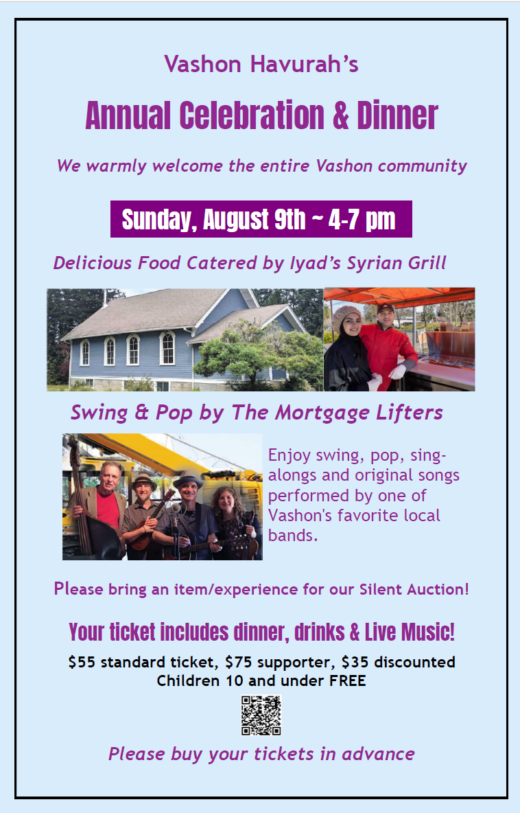 Vashon Havurah's Annual Celebration and Dinner!