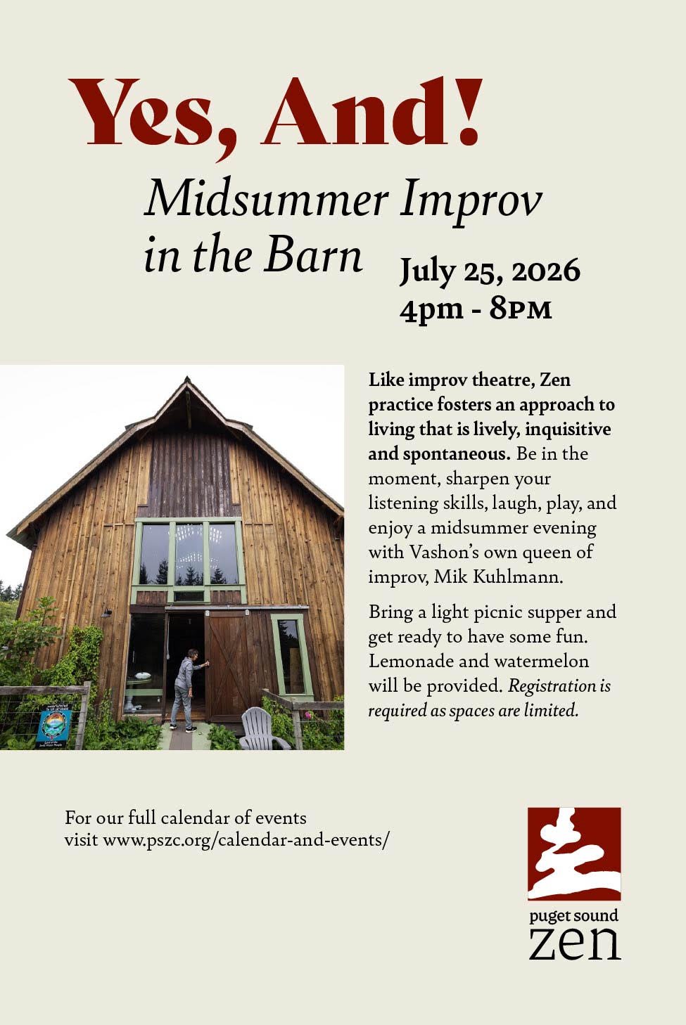"Midsummer Improv in the Barn"
