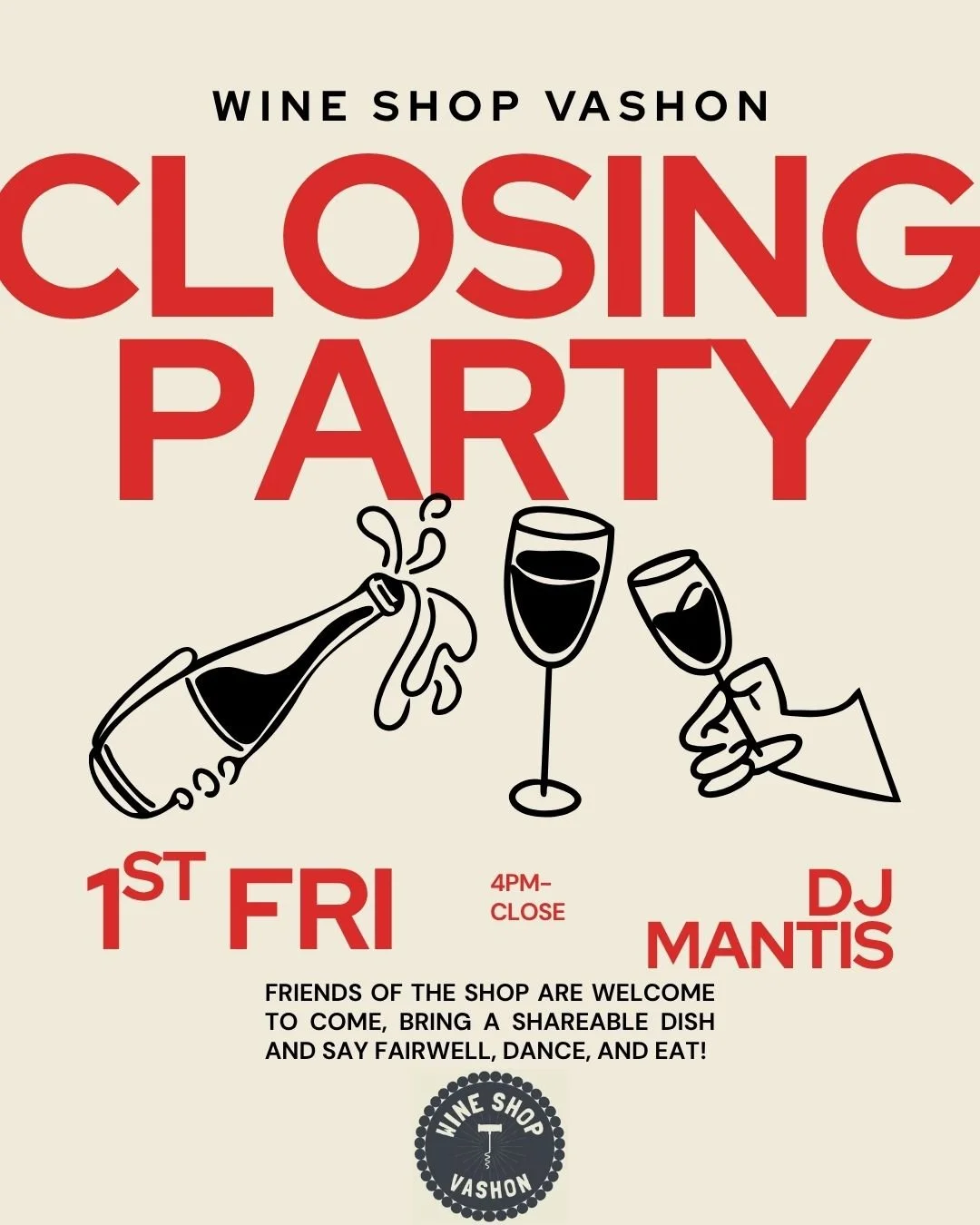 Farewell, Wine Shop Vashon 